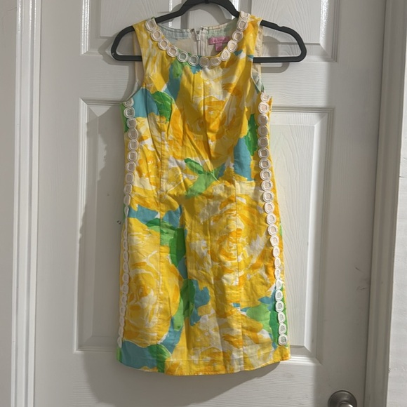 Lilly Pulitzer First Impressions Yellow Shift Dress size 2 - Picture 7 of 7